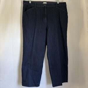 LL Bean Women's Classic Fit Denim Jeans Size 18W Regular Elastic Waistband